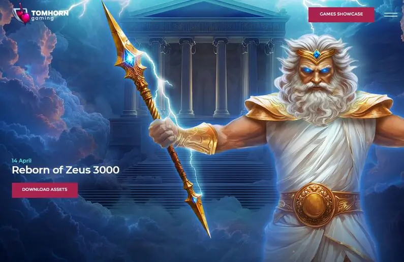 Introduction Screen - Reborn of Zeus 3000 Tom Horn Gaming Buy Bonus 