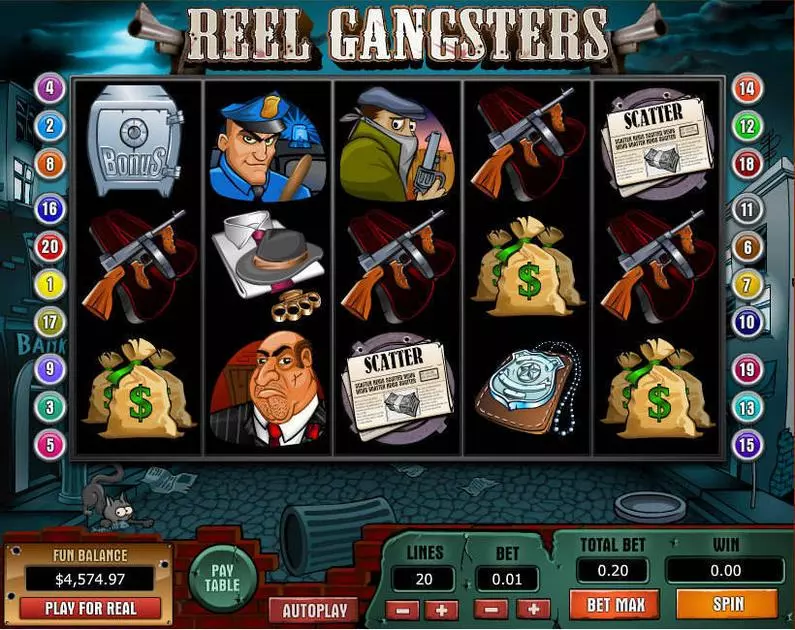 Main Screen Reels - Reel Gangsters Topgame Video 
