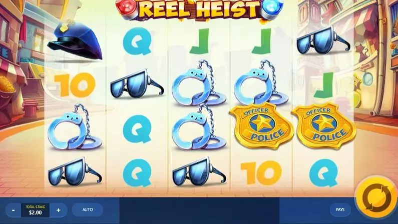 Main Screen Reels - Reel Heist Red Tiger Gaming  