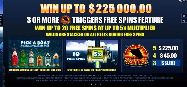 Info and Rules - Reel Spinner Microgaming Bonus Round 