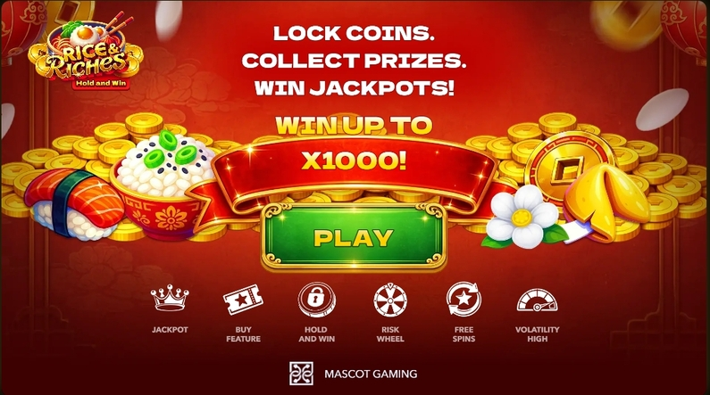 Info and Rules - Rice and Riches Mascot Gaming All Pays 