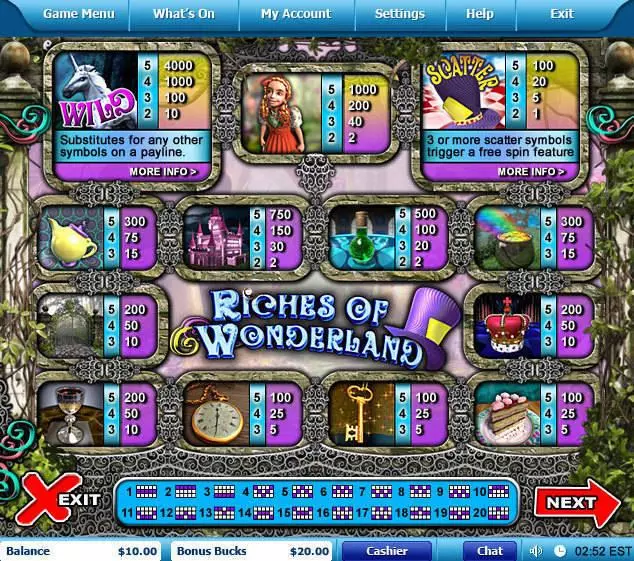 Info and Rules - Riches of Wonderland Leap Frog Video 