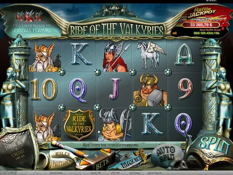 Main Screen Reels - Ride of the Valkyries Raffle bwin.party 243 Ways 