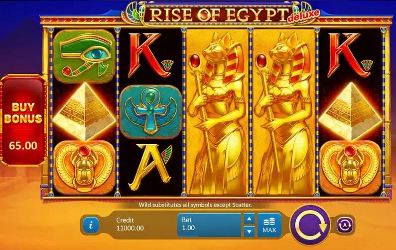 Main Screen Reels - Rise of Egypt Deluxe Playson  