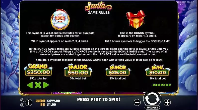 Bonus 1 - Santa Pragmatic Play  