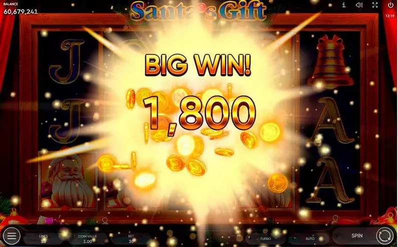 Winning Screenshot - Santa's Gift Endorphina  