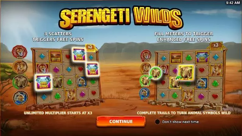 Info and Rules - Serengeti Wilds StakeLogic  