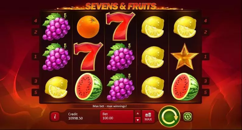 Main Screen Reels - Sevens & Fruits Playson  