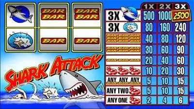Main Screen Reels - Shark Attack Microgaming Classic 