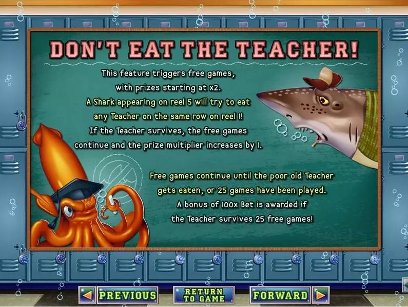 Info and Rules - Shark School RTG Bonus Round 