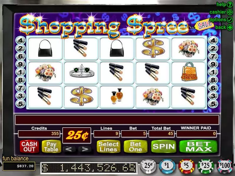 Main Screen Reels - Shopping Spree RTG Coin Based 