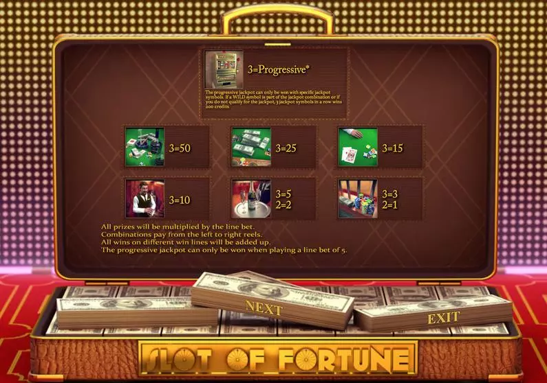 Info and Rules - Slot of Fortune Sheriff Gaming Classic 