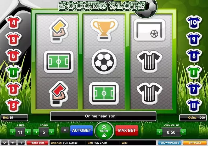 Main Screen Reels - Soccer Slots 1x2 Gaming  
