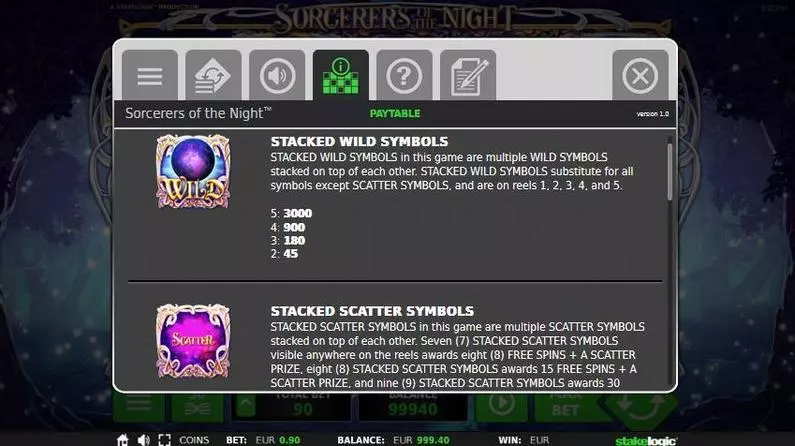 Bonus 1 - Sorcerers of the Night StakeLogic  MOBi