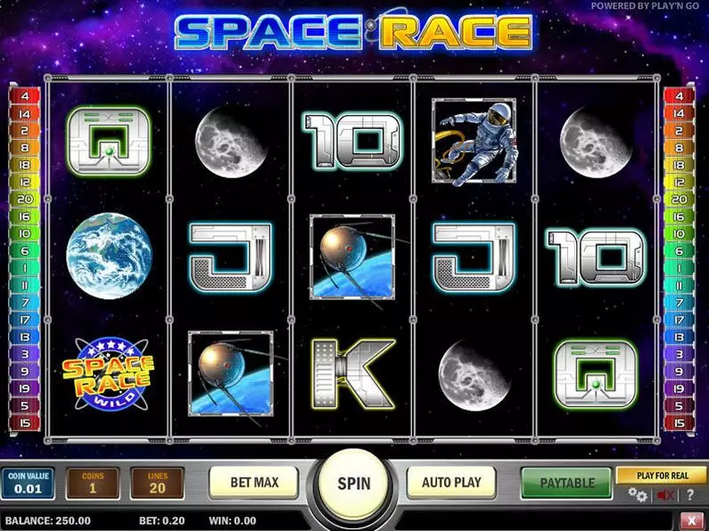 Main Screen Reels - Spacerace Play'n GO Video 