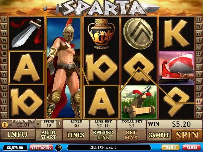 Main Screen Reels - Sparta PlayTech Video 