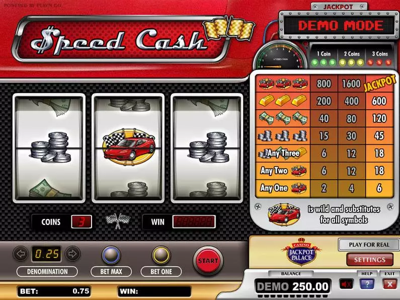 Main Screen Reels - Speed Cash Play'n GO Classic 