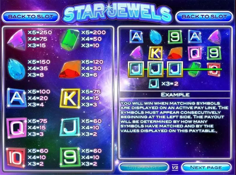 Info and Rules - Star Jewels Rival  