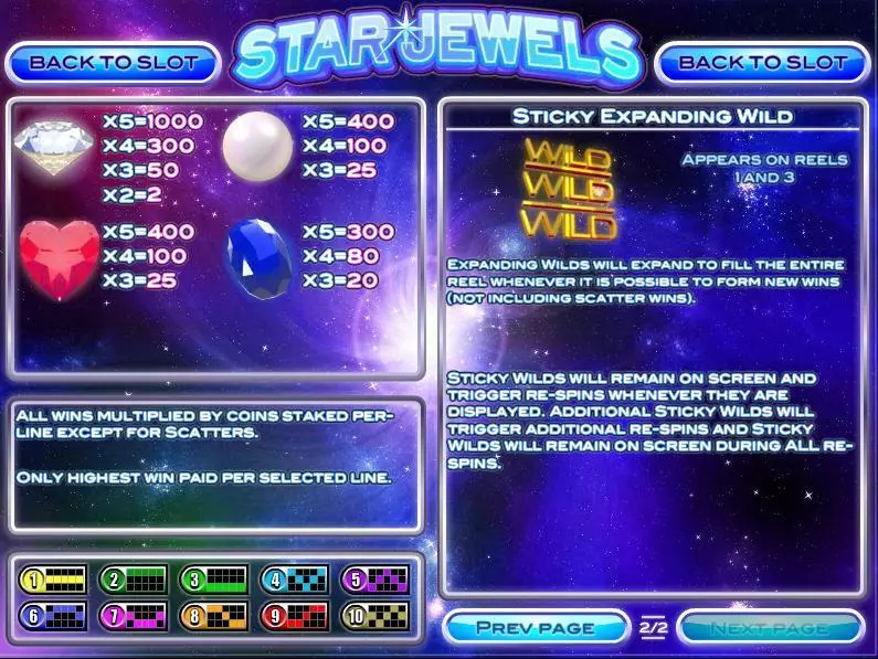 Info and Rules - Star Jewels Rival  