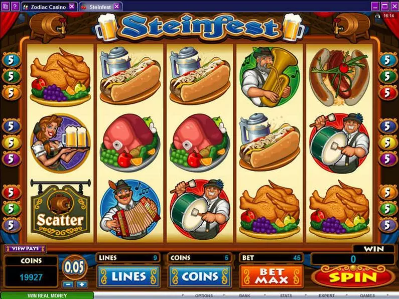 Main Screen Reels - Steinfest Microgaming Coin Based 