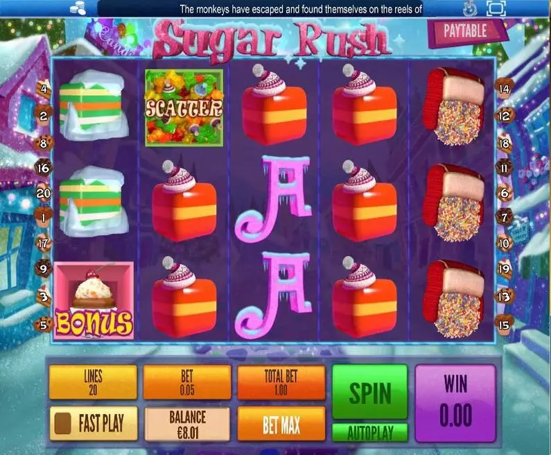 Main Screen Reels - Sugar Rush Winter Topgame Bonus Round 