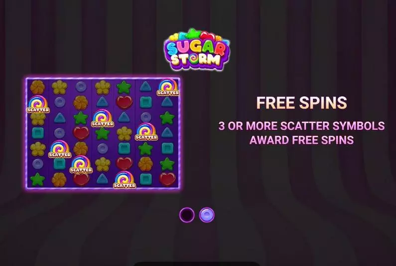 Introduction Screen - Sugar Storm Wizard Games Tumbling Reels 