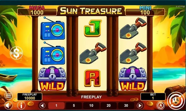 Main Screen Reels - Sun Treasure  Hold and Win 