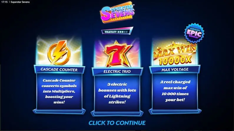 Info and Rules - Superstar Sevens Hacksaw Gaming  