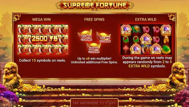 Info and Rules - Supreme Fortune Booongo Fixed Lines 