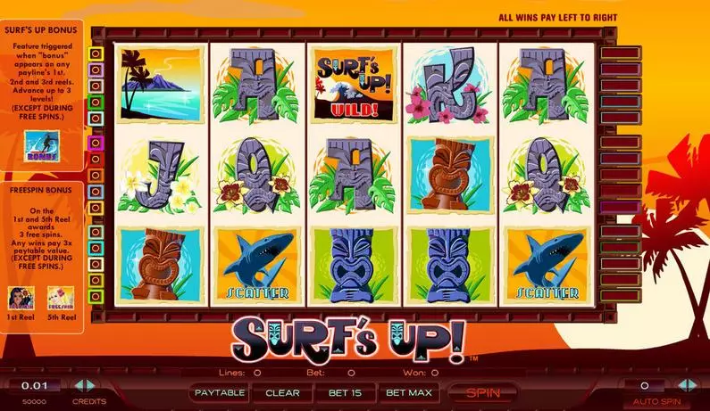 Main Screen Reels - Surf's Up Amaya Bonus Round 