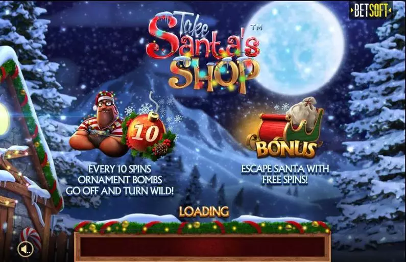 Info and Rules - Take Santa’s Shop BetSoft 3D Slot 
