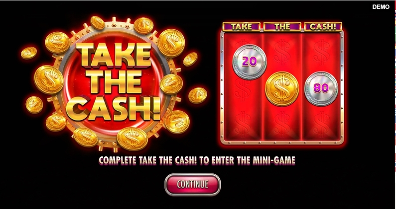 Introduction Screen - Take the Cash Red Rake Gaming  