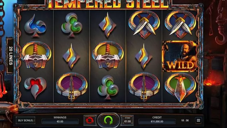 Main Screen Reels - Tempered Steel Bulletproof Games Buy Bonus 