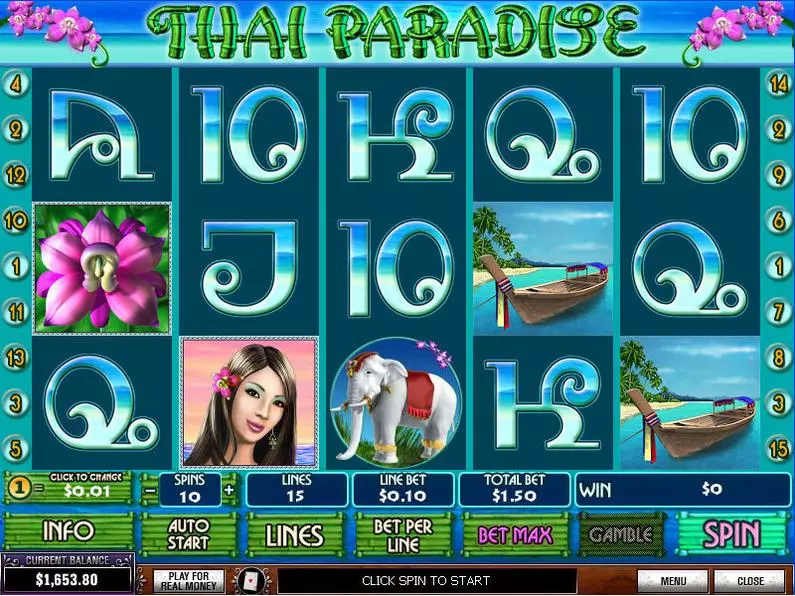 Main Screen Reels - Thai Paradise PlayTech Video 