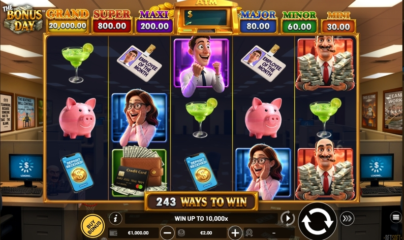 Main Screen Reels - The Bonus Day BetSoft Buy Bonus 
