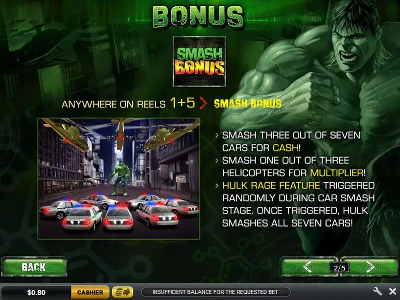 Bonus 1 - The Incredible Hulk 50 Line PlayTech Video 