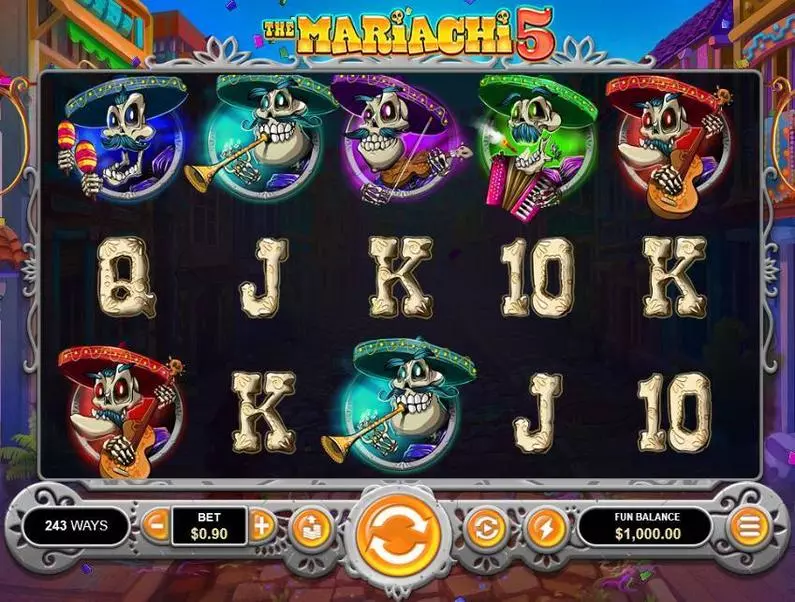 Main Screen Reels - The Mariachi 5 RTG All Ways Pays 