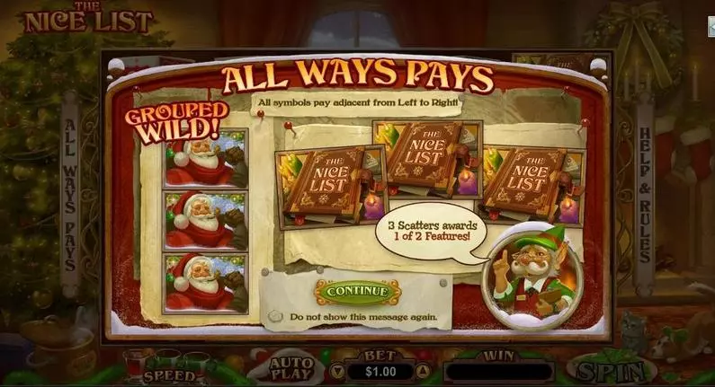 Info and Rules - The Nice List RTG All Ways Pays 
