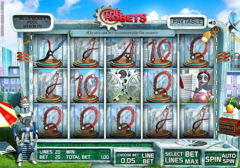 Main Screen Reels - The Robets Sheriff Gaming 3D Slot 