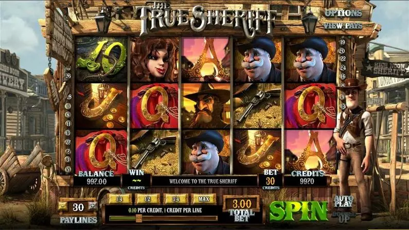 Introduction Screen - The True Sheriff BetSoft Bonus Round ToGo TM