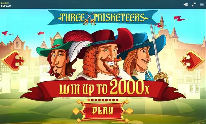 Info and Rules - Three Musketeers Red Tiger Gaming Fixed Lines 