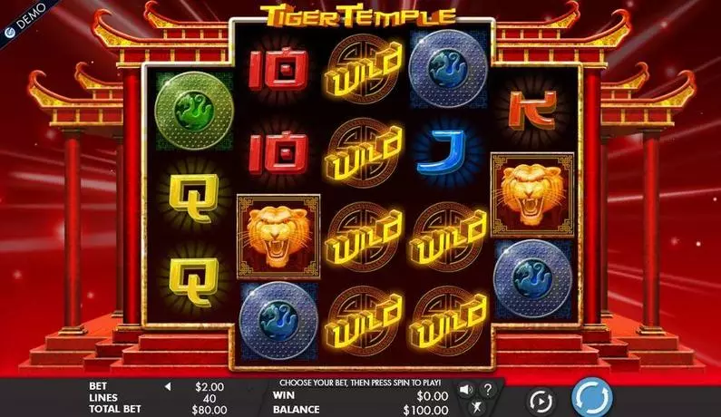 Main Screen Reels - Tiger Temple Genesis Fixed Lines 