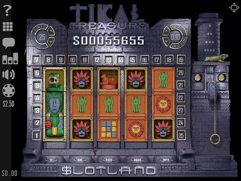 Main Screen Reels - Tikal Treasure Slotland Software Video 