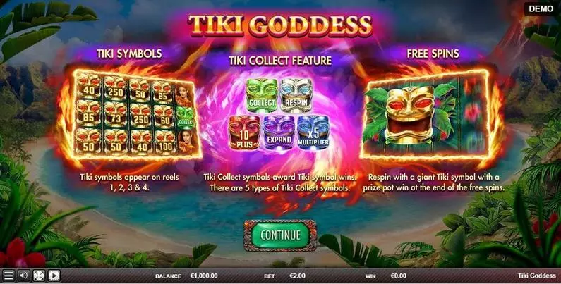 Info and Rules - Tiki Goddess Red Rake Gaming  