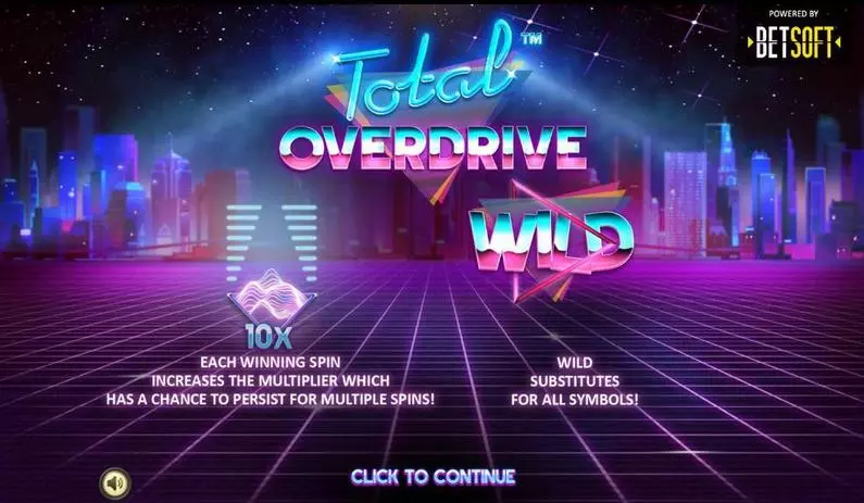 Info and Rules - Total Overdrive BetSoft Classic 