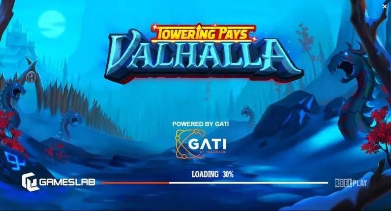 Introduction Screen - Towering Pays Valhalla ReelPlay Buy Bonus 
