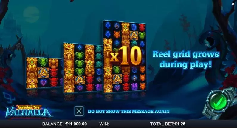 Info and Rules - Towering Pays Valhalla ReelPlay Buy Bonus 