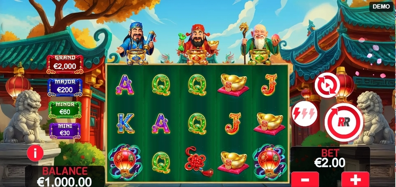 Main Screen Reels - Triple Fu Lu Shou Red Rake Gaming  
