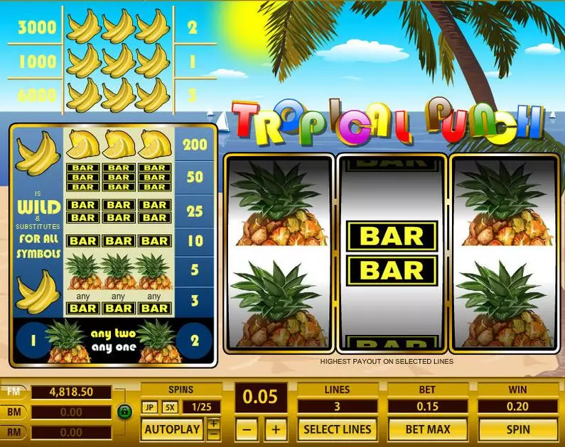 Main Screen Reels - Tropical Punch Topgame  