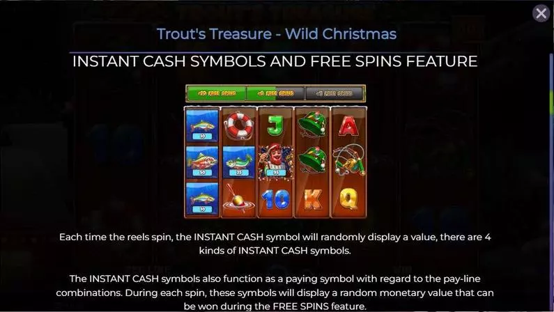 Free Spins Feature - Trout’s Treasure – Wild Christmas Spinomenal Buy Bonus 